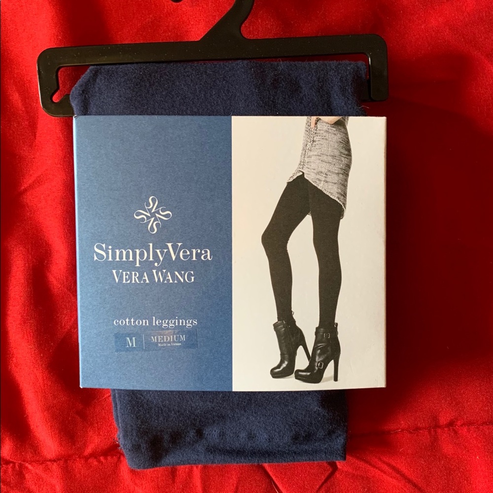 Vera Wang Navy Leggings